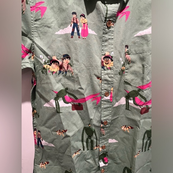 Studio Castle in the Sky Pazu, Sheeta, and Friends Woven Button-Up ( Small) - Picture 4 of 7